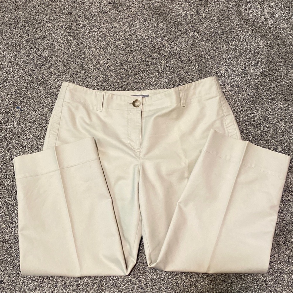 ANN TAYLOR cropped khaki pants.  Size 8.  Excellent used condition.